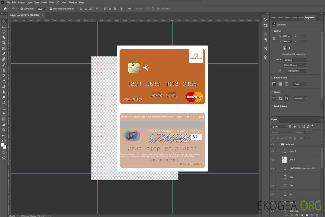 Macédoine du Nord Stater Banka AD Kumanovo mastercard template
